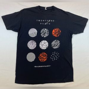 Twenty One Pilots T-Shirt L Black Blurryface Concert Tour Merch Graphic Tee